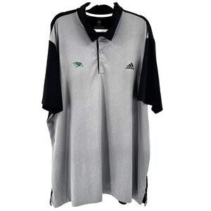 Adidas Golf Polo Shirt Men's 2XL‎ Gray Activewear Performance Preppy Embroidered